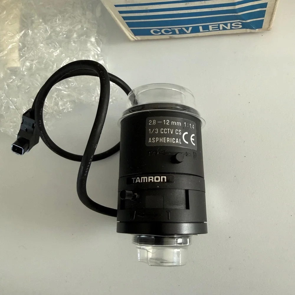 Tamron 13VG2812AS-SQ 1/3 CCTV CS Aspherical 2.8-12mm f/1.4‎ DC Iris Lens Black